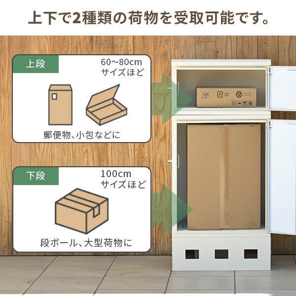 宅配ボックス 2段 防水 大容量 屋外 EPB-2 山善 | 山善ビズコム