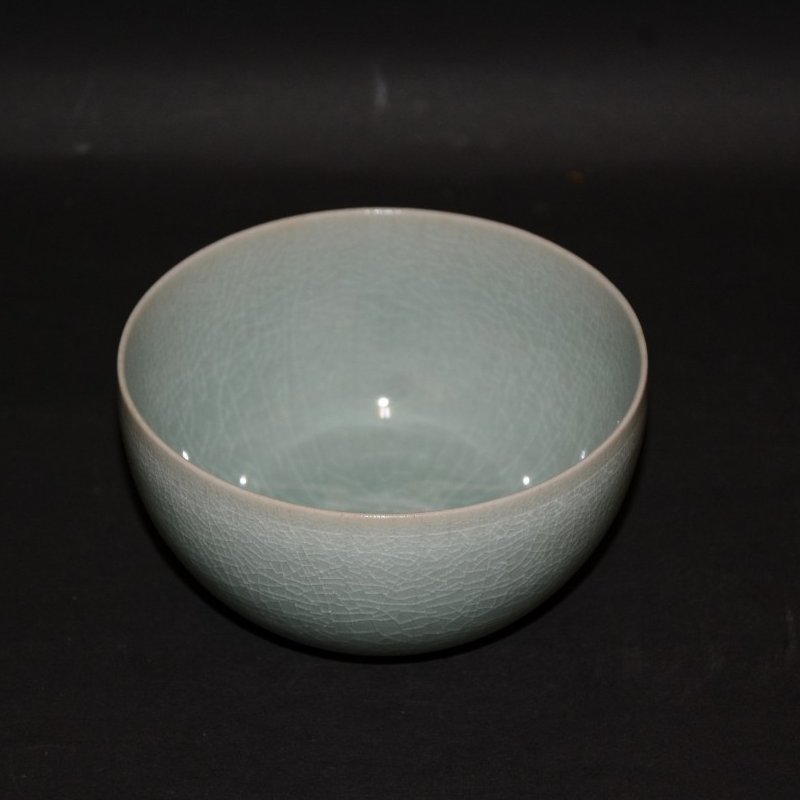 高麗青磁茶碗 韓国 人間文化財 柳海剛（ユヘガン）古物 35000円 美術