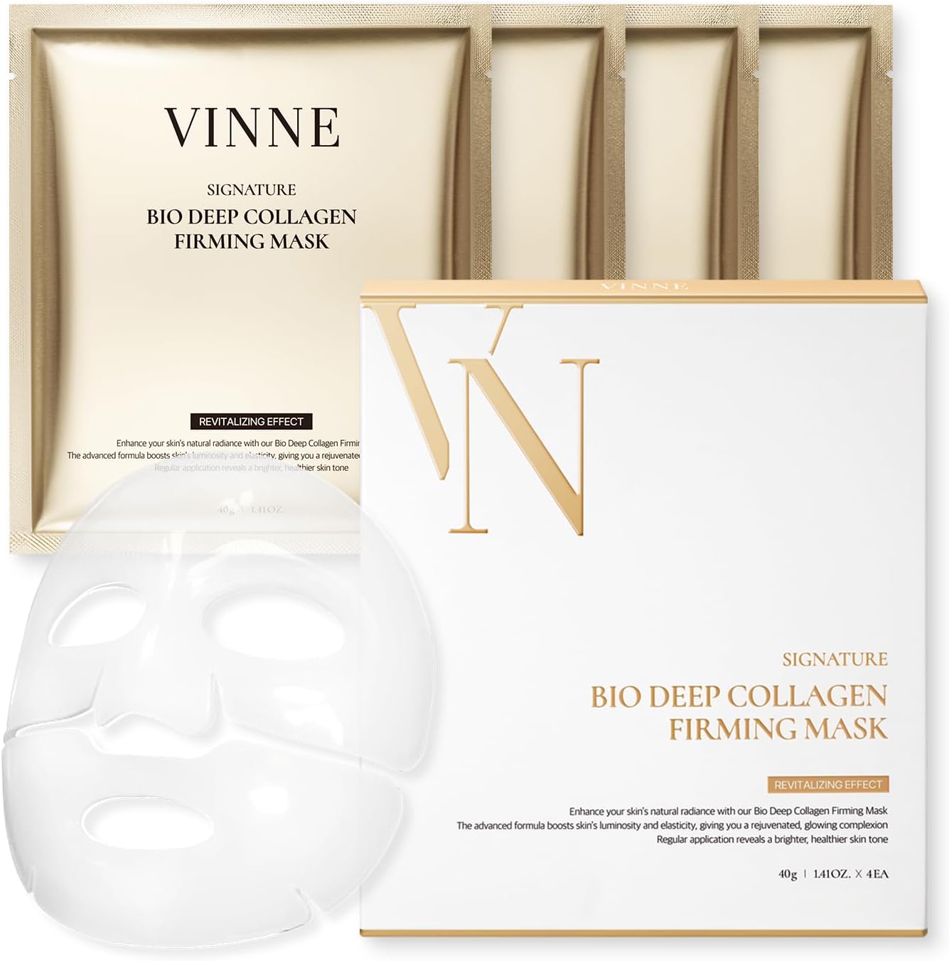 国内発送】VINNE ゲルマスク 4枚入り｜シグニチャーバイオディープ