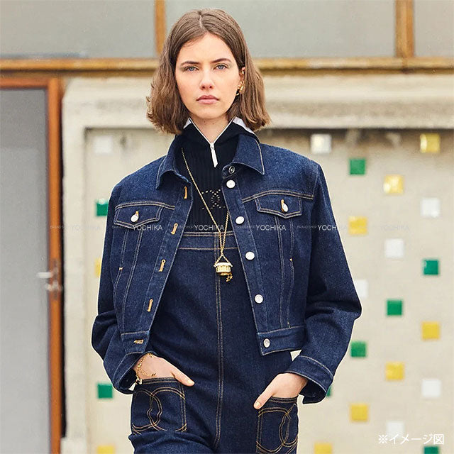 2025 Cruise NEW CHANEL Denim jacket COCO Mark Button Indigo Cotton