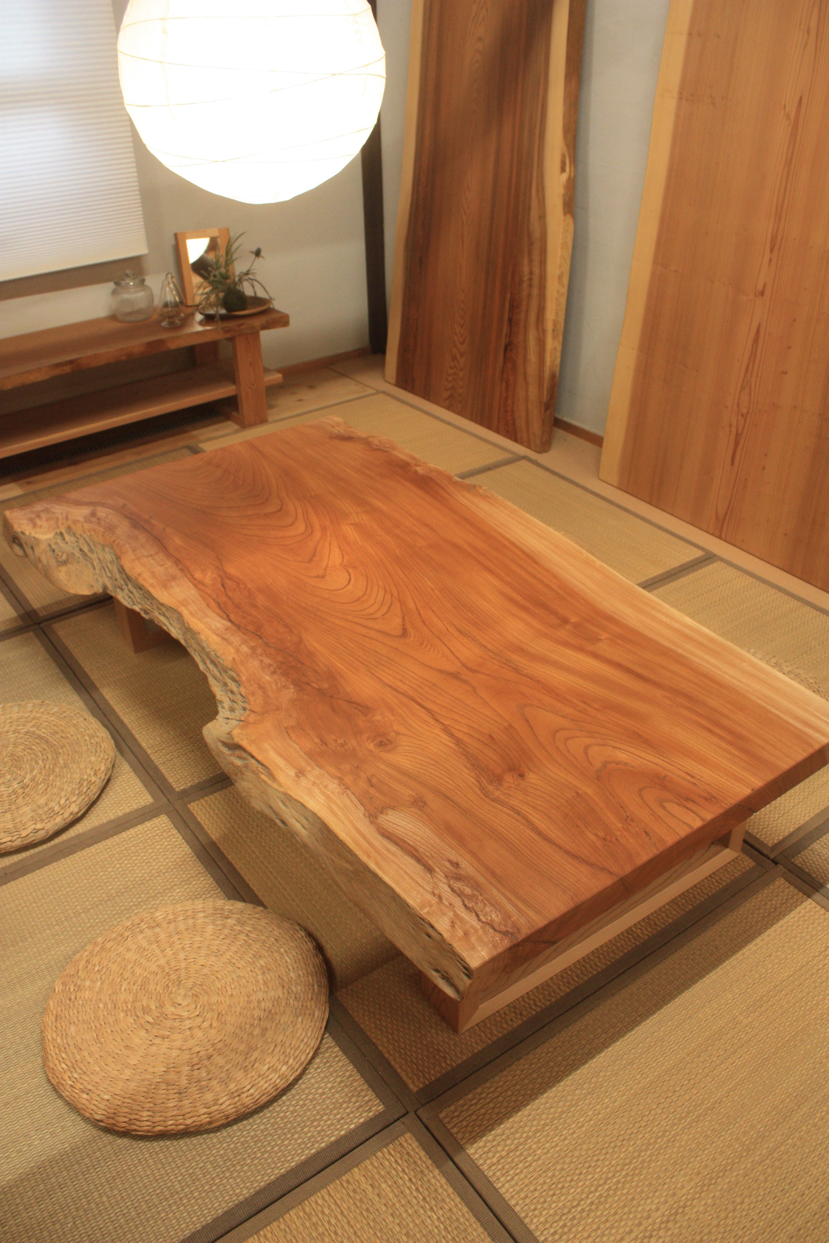 欅一枚板座卓kes-05lt | 一枚板テーブルと無垢カウンター販売の