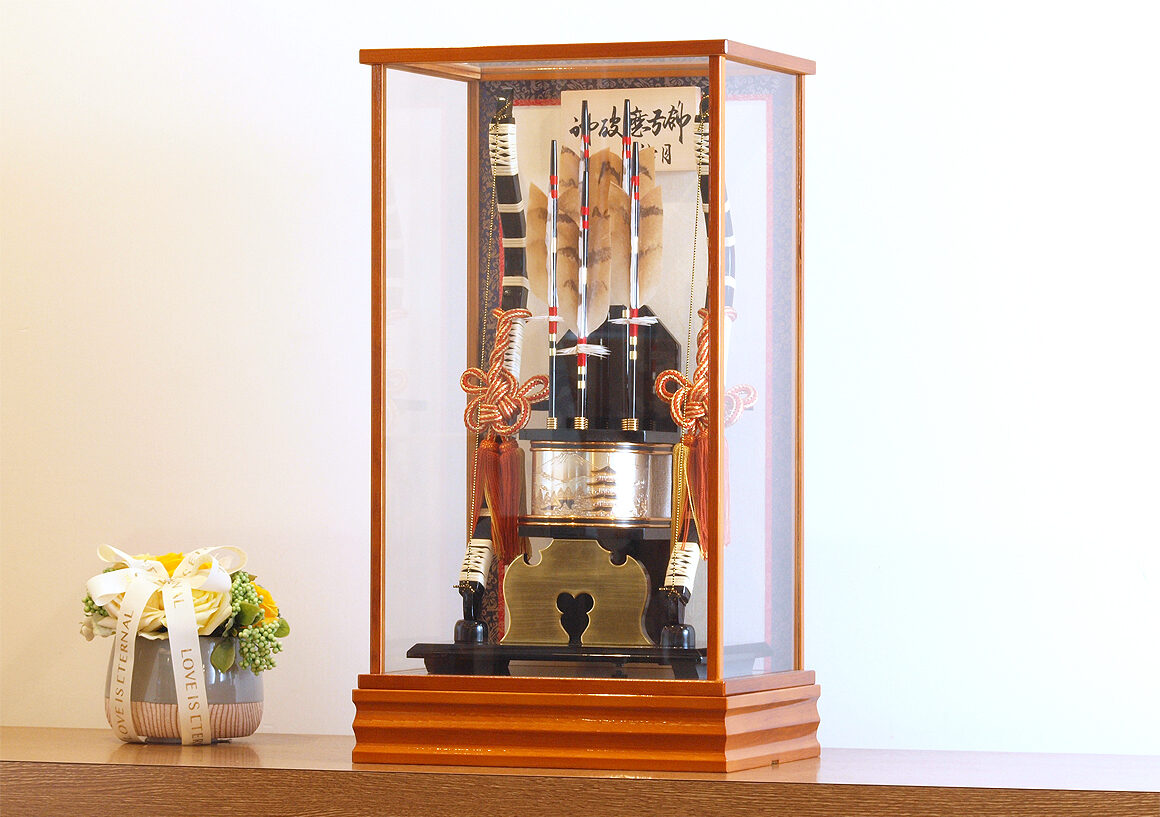 破魔弓 初正月 ケース飾り「15号 寛政」男の子 お祝い | 羽子板