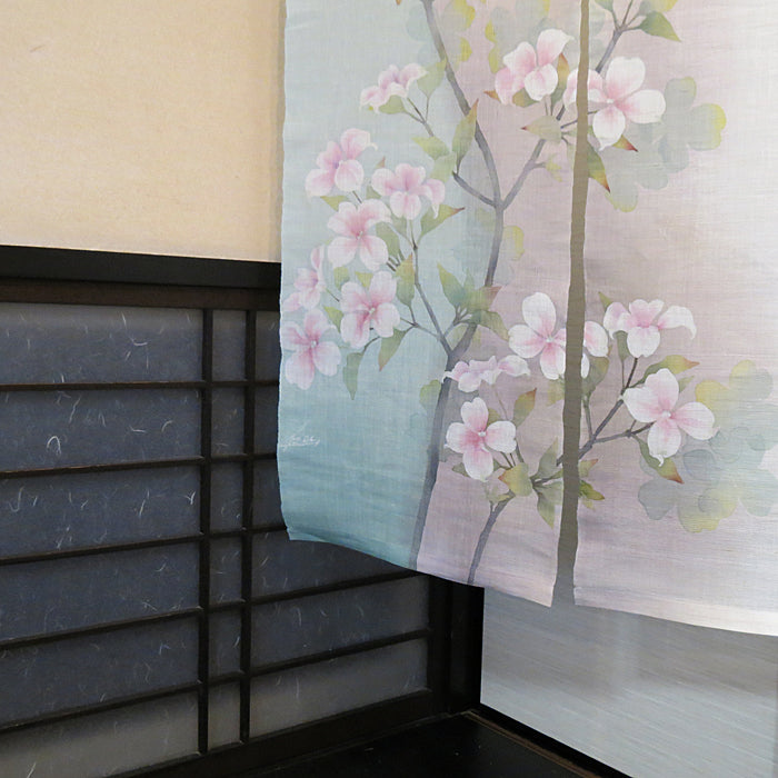 京都 遊彩】和風 のれん・タペストリー・麻生地 / のれん/ 麻のれん