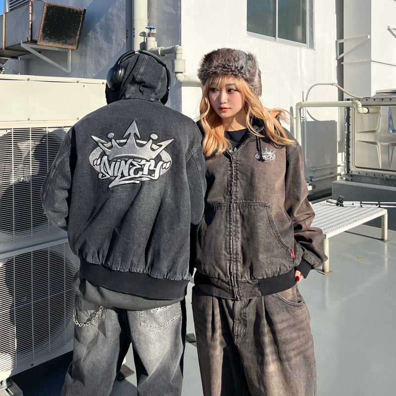 パンツ 9090 king logo denim jacket King Logo Denim Quilted Jacket – YZ