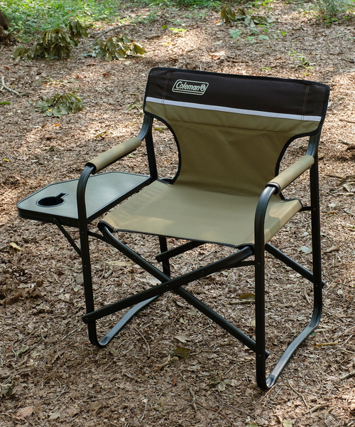 Coleman（コールマン） サイドテーブル付デッキチェア(オリーブ