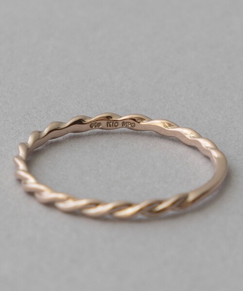 ete（エテ） 指輪 リング 「レイヤード」 K10MPG ツイスト リング