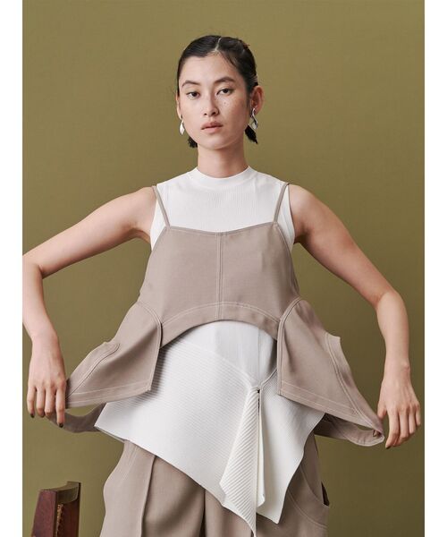 UN3D.（アンスリード） タンクトップ ノースリーブ IRREGULAR PARTS KT