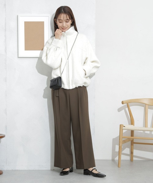 NANO universe（ナノ・ユニバース） コート アウター ツイードジップ