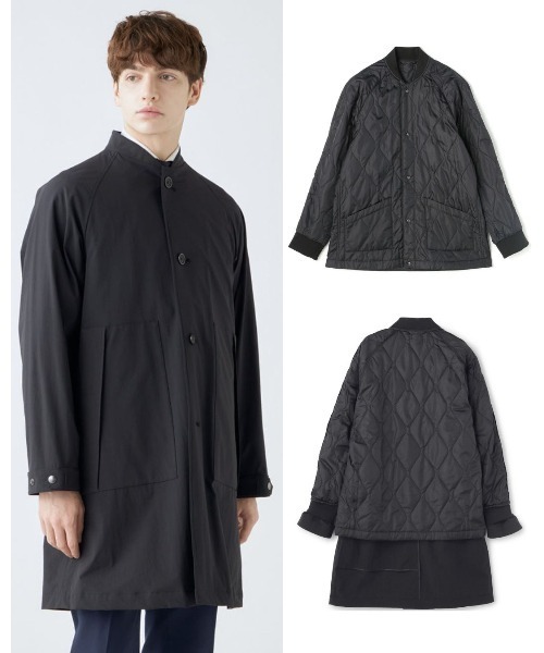 SUIT SELECT ステンカラーコート コート 3WAYパッカブルスタンドカラー