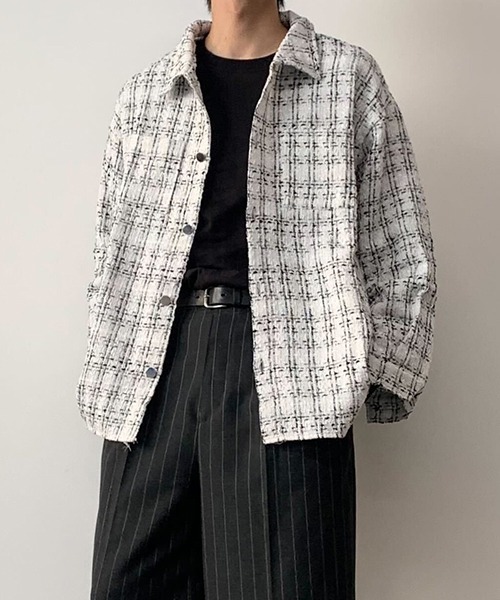 Theater code シャツ tweed shirt jacket/ツイード シャツジャケット