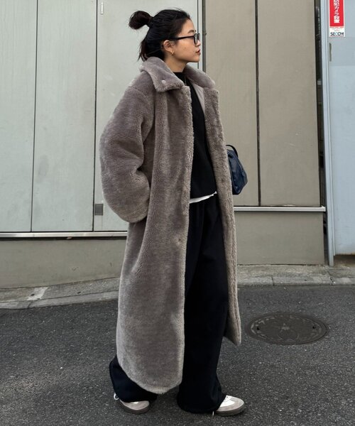WILLOW コート アウター 「willow」ベアボアロングコート レディース