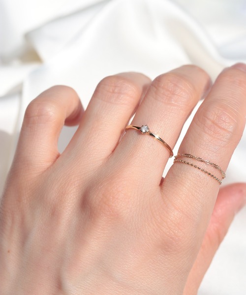 NOIR DE POUPEE（ノワールドプーペ） 指輪 リング K10 スクリュー