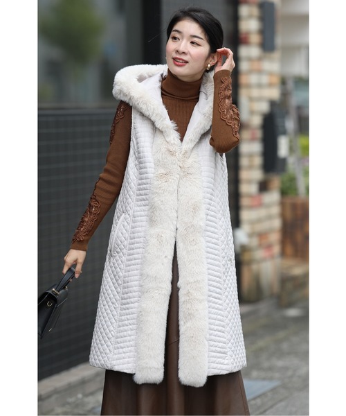 cawaii ベスト ジレ コートの下にも着れる 軽量キルティングジレ