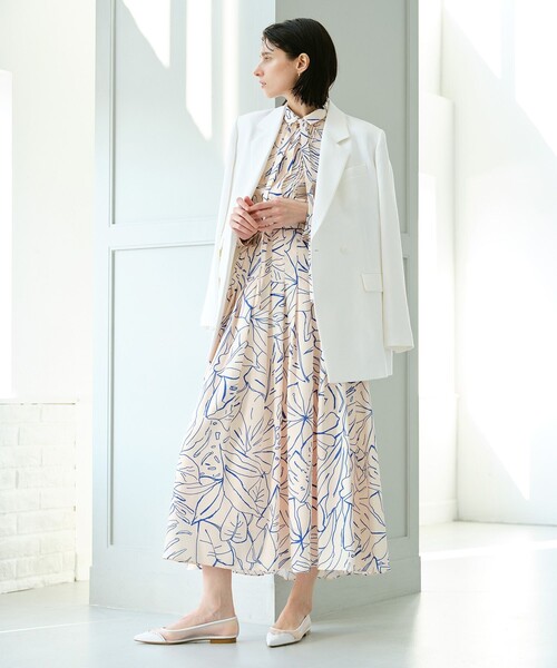 allureville（アルアバイル） スカート スケッチボタニカルプリント