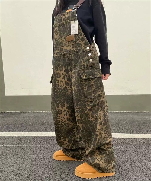 Dream garden（ドリームガーデン） サロペット オーバーオール ヒョウ