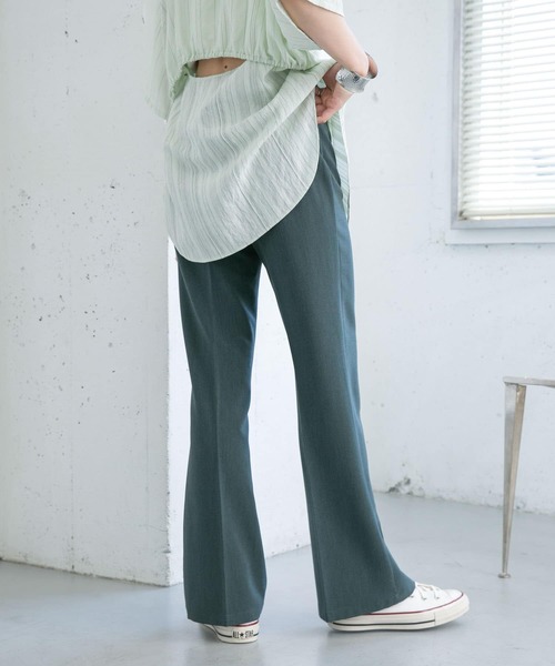 KBF（ケービーエフ） パンツ パッチポケットフレアパンツ レディース