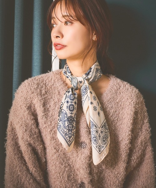 mysty woman（ミスティウーマン） ストール マフラー ペイズリー柄