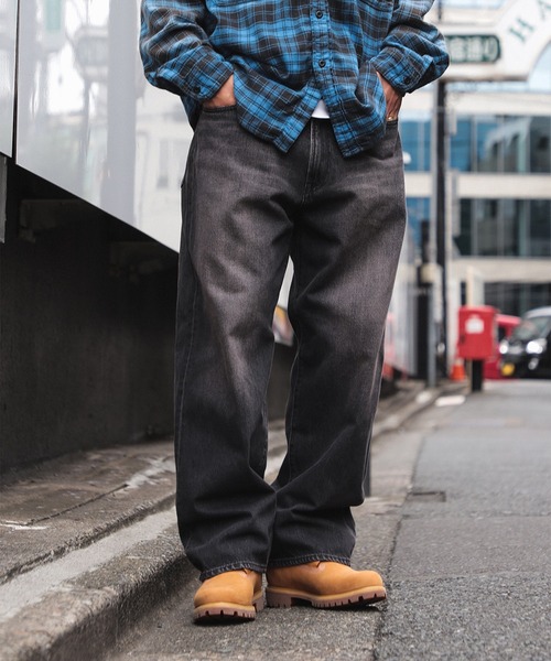 BEAMS（ビームス） ジーンズ ワイドストレート デニムパンツ メンズ