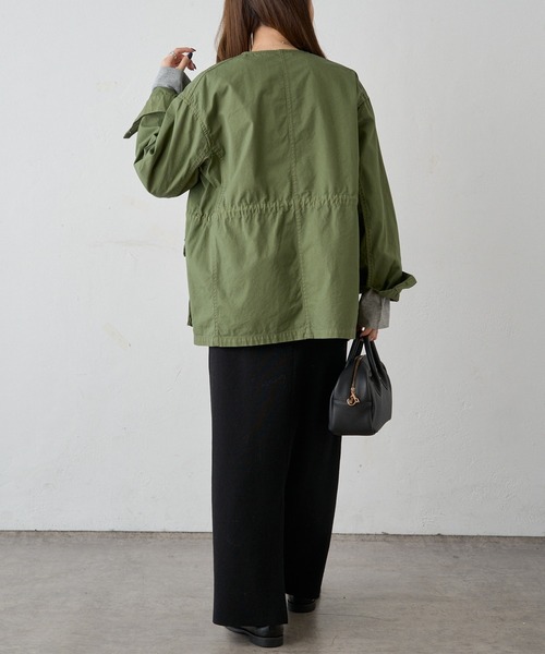 pual ce cin ミリタリージャケット モッズコート ノーカラー