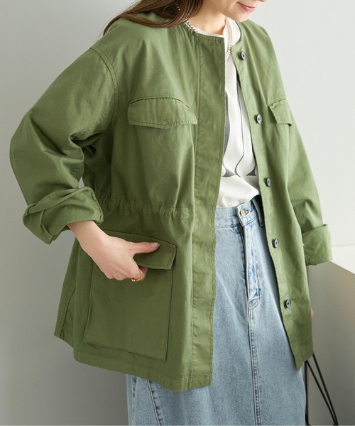 pual ce cin ミリタリージャケット モッズコート ノーカラー