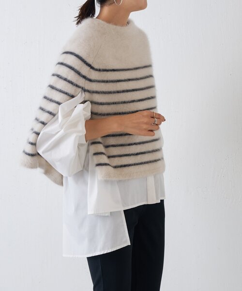 BEARDSLEY（ビアズリー） ニット セーター ファーニットポンチョ