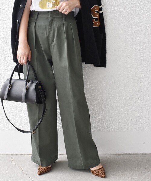 SHIPS（シップス） チノパン * 「手洗い可能」2タック ワイド