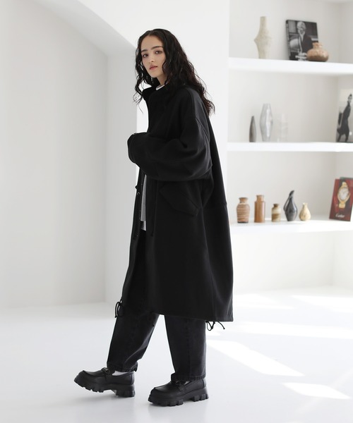 モッズコート コート ビッグシルエットメルトンM-65ロングモッズコート