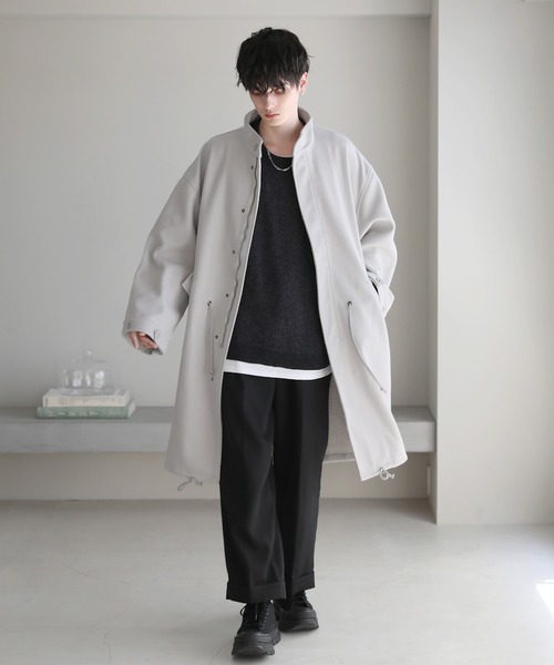 モッズコート コート ビッグシルエットメルトンM-65ロングモッズコート