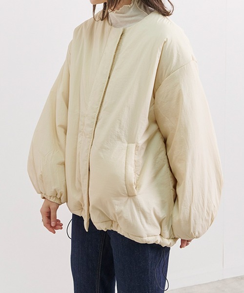 Fizz（フィズ） ブルゾン アウター ハイネック ＆ ノーカラー 2Way中綿