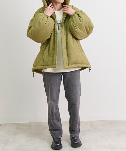 Fizz（フィズ） ブルゾン アウター ハイネック ＆ ノーカラー 2Way中綿