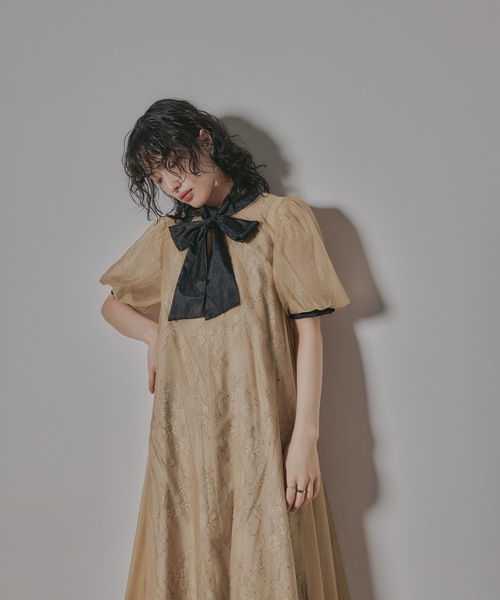 niana（ニアナ） ドレス 「着丈が選べる」Aラインオーガンジーレース