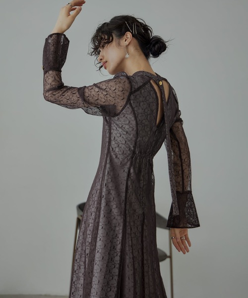 niana（ニアナ） ドレス バックオープンジオメトリックドレス