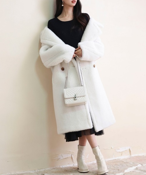 SAISON DE PAPILLON（セゾンドパピヨン） ムートンコート ボアコート