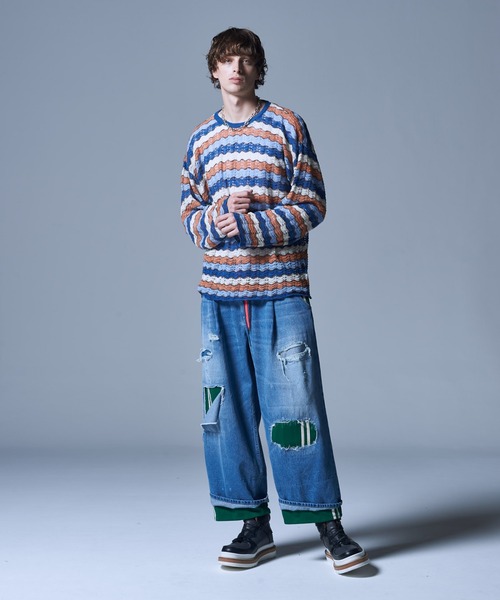 glamb（グラム） セーター ニット Croche Border Knit / クロシェ