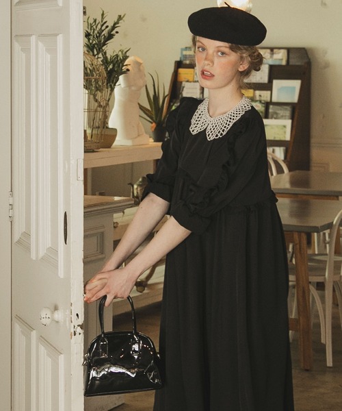 BONLECILL noir ドレス 「BONLECILL noir」アシンメトリー ボリューム