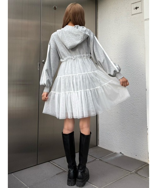 CALNAMUR（カルナムール） ワンピース 2WAYチュールオーバースウェット