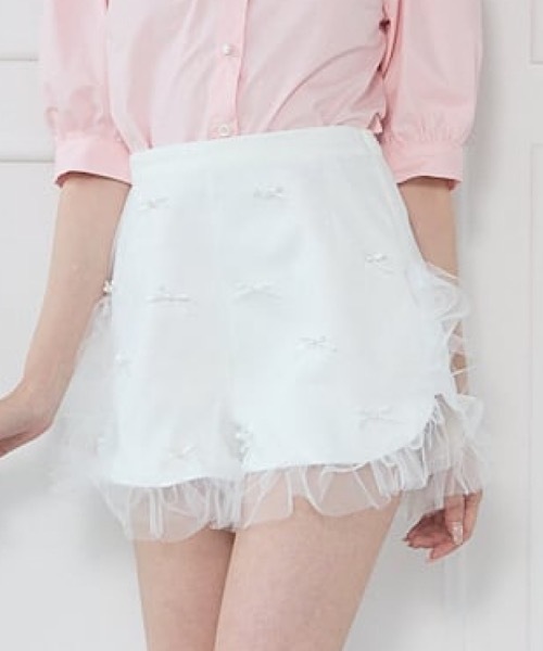 lilLilly（リルリリー） パンツ airi×Starry リボンたっぷりフリル