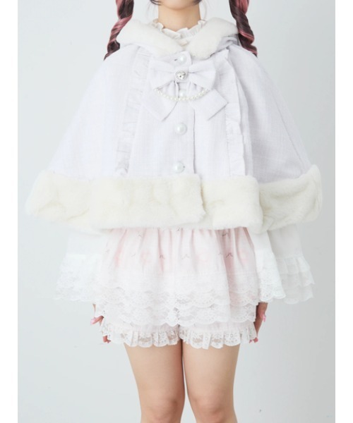 Ank Rouge（アンクルージュ） ポンチョ ネコちゃんキラキラツイード