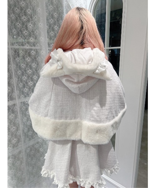 Ank Rouge（アンクルージュ） ポンチョ ネコちゃんキラキラツイード