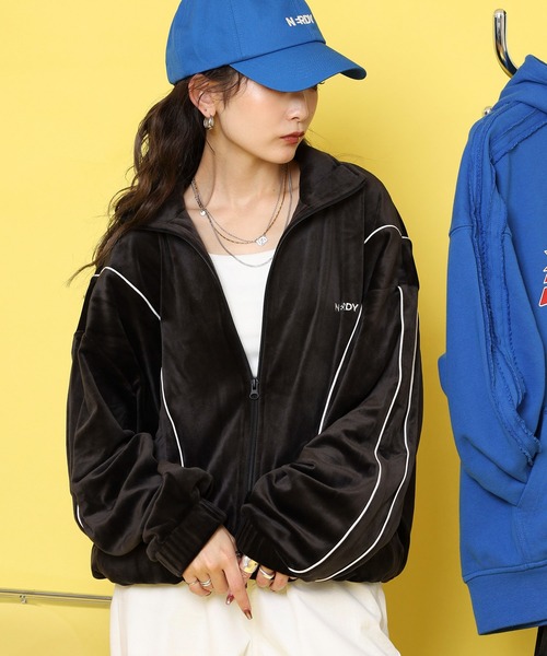 NERDY ジャージ ベロアパイピングトラックトップ メンズ レディース