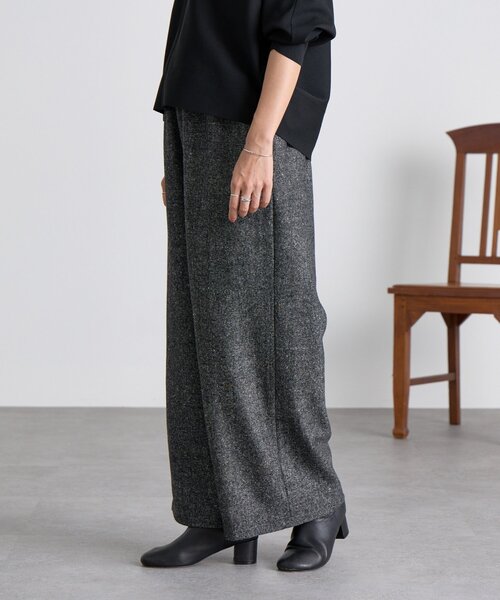 BEARDSLEY（ビアズリー） パンツ ウエストリブネップツイードパンツ