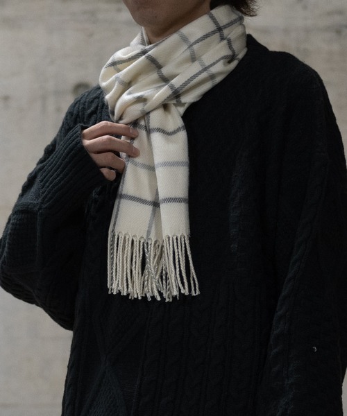 Creek Fleece Scarf マフラー 黒 ブラック GLOBAL WORK（グローバル