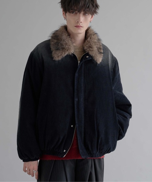 epnok ブルゾン アウター 2WAYコーデュロイ中綿ファーブルゾン メンズ