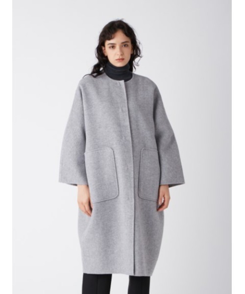 Mila Owen（ミラオーウェン） ノーカラーコート 0 グレー レディース