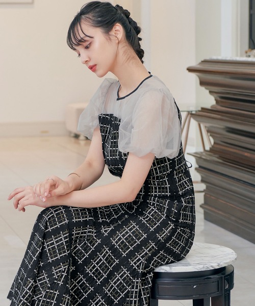 niana（ニアナ） ドレス チェック柄マーメイドワンピースドレス 結婚式