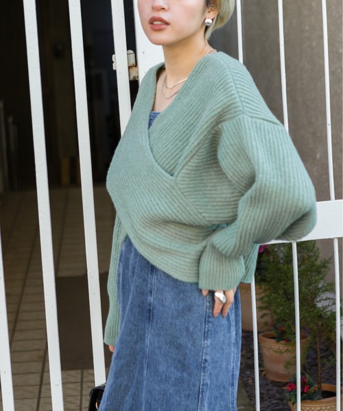 SpRay（スプレイ） ニット クロスカシュクールニット : ZOZOTOWN Yahoo