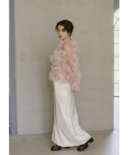 NOTRE emor（ノートルエモア） ブラウス シャツ tulle veil tops