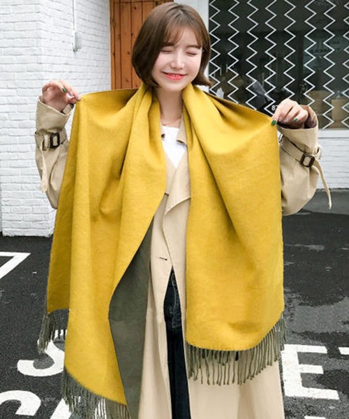 DAY CLOSET ストール マフラー レディース ツートンカラー大判巻き