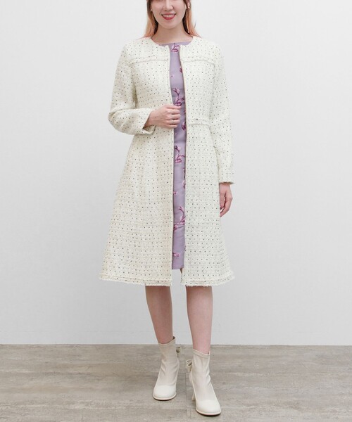 TOCCA（トッカ） ノーカラーコート コート SWEET TWINKLE ツイード