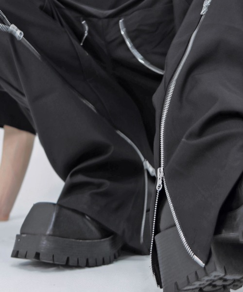 Theater code スラックス zipper design slacks/ジッパーデザイン
